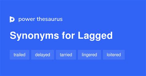 LAGGED Synonyms: 128 Similar and Opposite Words .